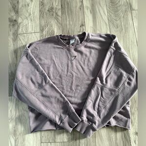 Gymshark Purple Cropped Crewneck Sweater